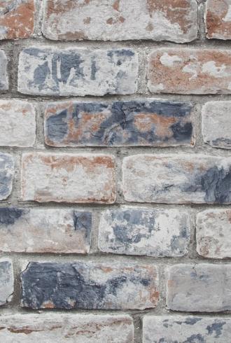 Distressed Brick Navy Red by Fresco