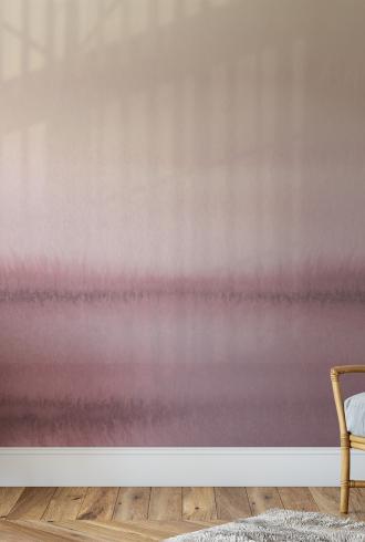 Pink Ombre Wallpaper Mural by Amalfa