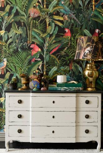 Parrots Of Brasil Anthracite Wallpaper By Mind The Gap