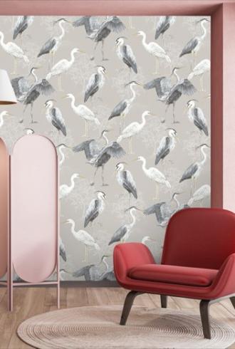 Heron Wallpaper by Rasch