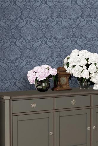Peacock Damask Wallpaper by Laura Ashley