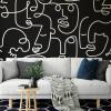 Abstract Faces Wallpaper Mural by Amalfa