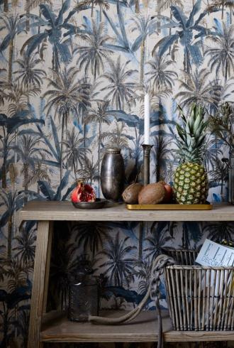 The Jungle Smoke Blue Wallpaper By Mind The Gap