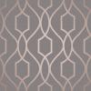 Apex Geometric Trellis Charcoal Grey and Copper By Fine Decor