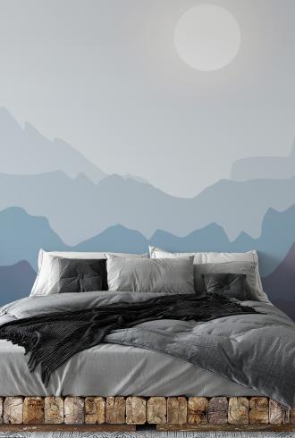 Misty Mountains Wallpaper Mural by Amalfa