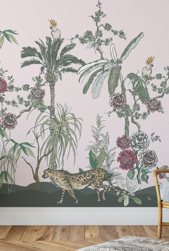 Floral Garden Wallpaper Mural by Amalfa