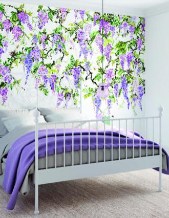 Trailing Wisteria Wallpaper by Ohpopsi