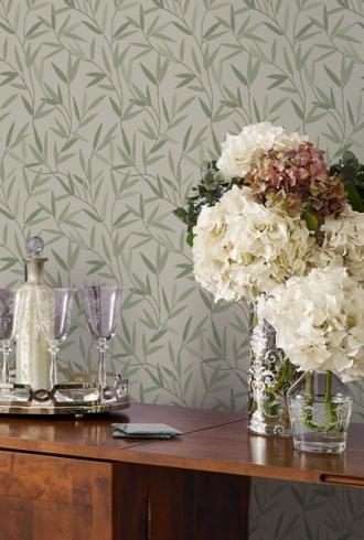 Willow Leaf Wallpaper by Laura Ashley