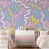 Pastel Squiggle Wallpaper Mural by Amalfa