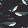 Whales At Play Wallpaper Mural by Amalfa MURAL-WH-2